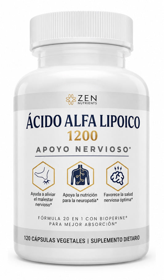 Ácido Alfa Lipoico 1200 mg | 120 Cápsulas | Suplemento Dietario